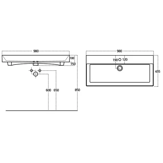 Тумба подвесная с раковиной Aquanet Nova Lite 100 см (SLIM SYNERGY) 00249940, белый - фото 10