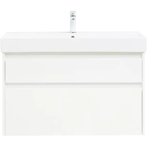 Тумба подвесная с раковиной Aquanet Nova Lite 100 см (SLIM SYNERGY) 00249940, белый - фото 6