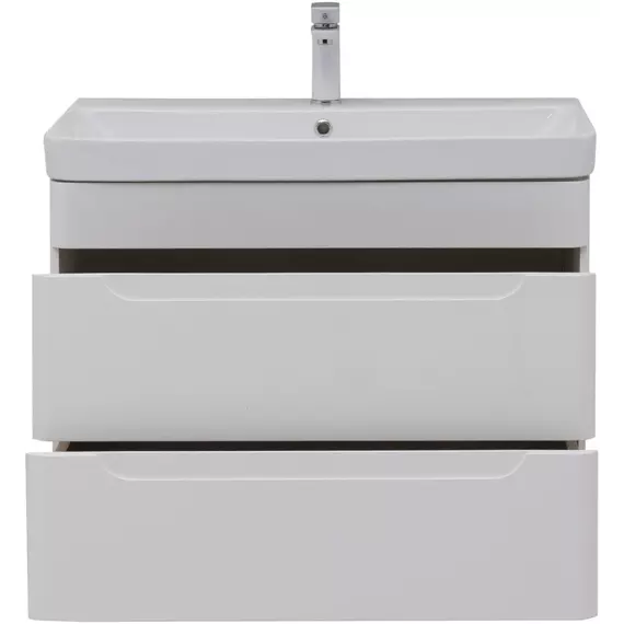 Тумба подвесная с раковиной Aquanet София 80 см 00274002, белый глянец - фото 7
