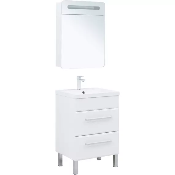 Тумба подвесная с раковиной Aquanet Лукка 60 см 00302396, белый - фото 6