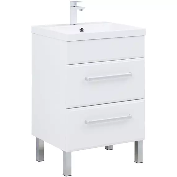 Тумба подвесная с раковиной Aquanet Лукка 60 см 00302396, белый - фото 3