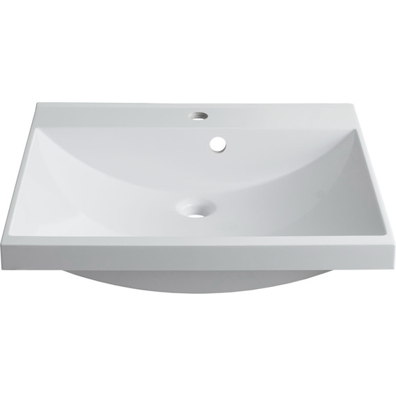 Тумба подвесная с раковиной Aquanet Лукка 60 см 00302396, белый - фото 2