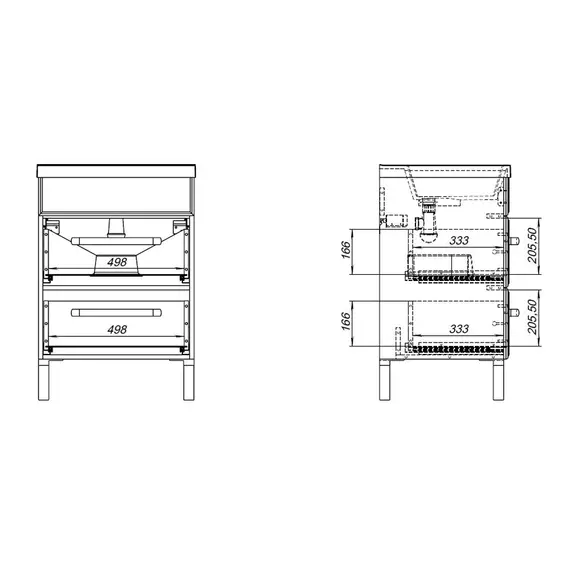 Тумба подвесная с раковиной Aquanet Лукка 60 см 00302396, белый - фото 16