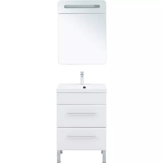 Тумба подвесная с раковиной Aquanet Лукка 60 см 00302396, белый - фото 7