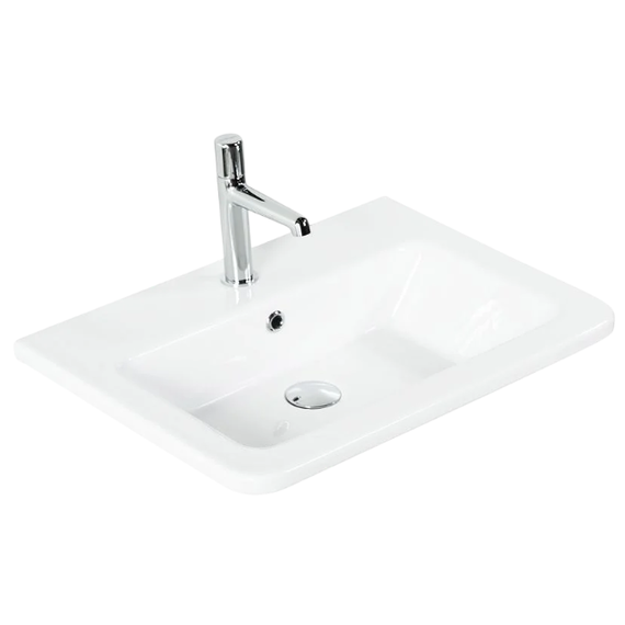 Тумба подвесная с раковиной Aquanet Эмбер 60 см 00330465, белый матовый - фото 2