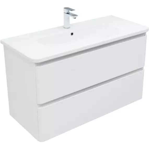 Тумба подвесная с раковиной Aquanet Эмбер 105 см 00330469, белый матовый - фото 3