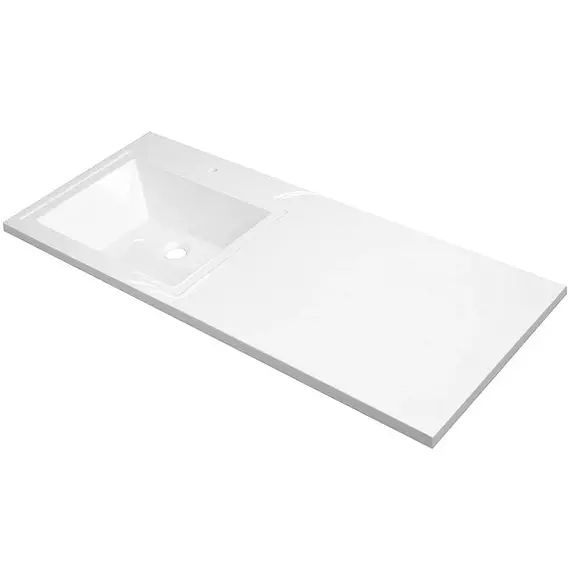 Тумба напольная с раковиной-столешницей Aquanet Токио 130 см 00333652 L, дуб веллингтон - фото 2