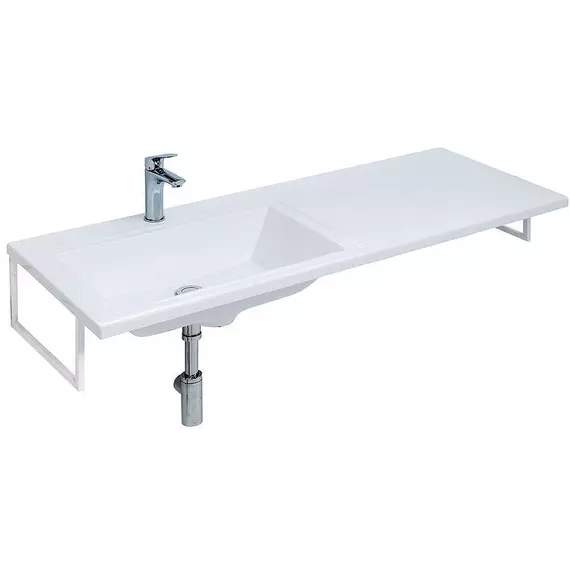 Тумба напольная с раковиной-столешницей Aquanet Токио 130 см 00333652 L, дуб веллингтон - фото 9