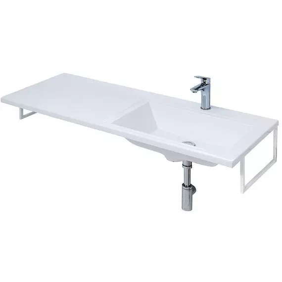 Тумба напольная с раковиной-столешницей Aquanet Токио 130 см 00333652 R, дуб веллингтон - фото 11