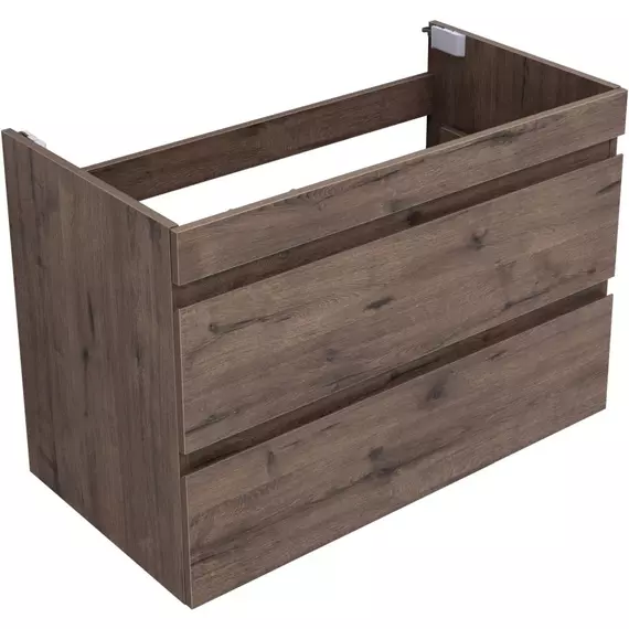 Тумба подвесная с раковиной Aquanet Нота New 90 см 00334193, дуб веллингтон табак - фото 12