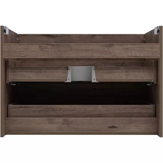 Тумба подвесная с раковиной Aquanet Нота New 90 см 00334193, дуб веллингтон табак - фото 11