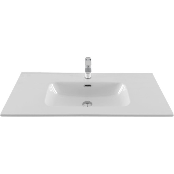 Тумба подвесная с раковиной Aquanet Джейн (Flat) 100 см 00335426, белый матовый - фото 6