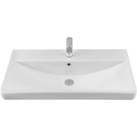 Тумба подвесная с раковиной Aquanet Ирис New 90 см 00336311, белый глянец - фото 2