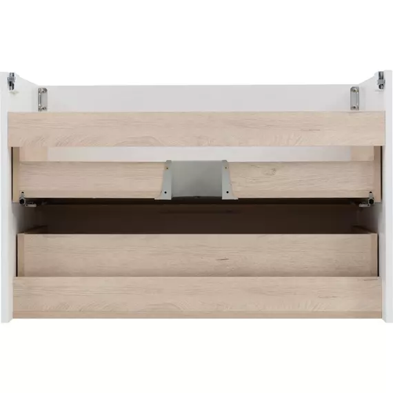 Тумба подвесная с раковиной Aquanet Ирис New 90 см 00336311, белый глянец - фото 10