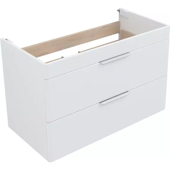 Тумба подвесная с раковиной Aquanet Ирис New 90 см 00336311, белый глянец - фото 9