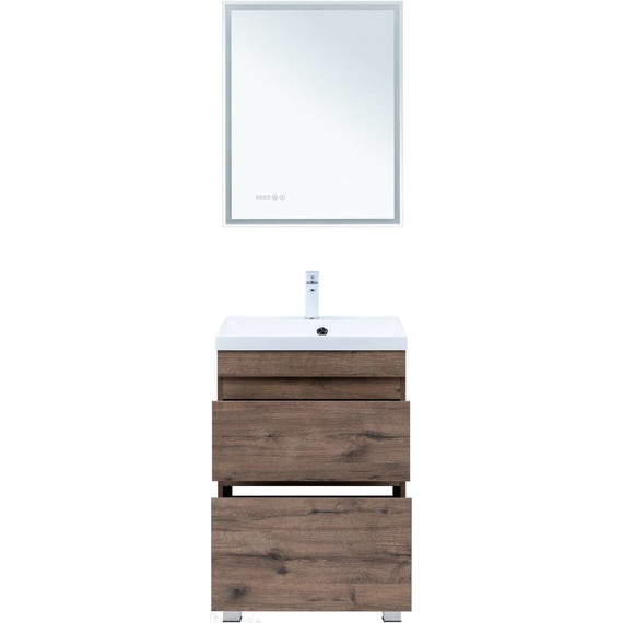 Тумба напольная с раковиной Aquanet Нота New 60 см 00344139, дуб веллингтон табак - фото 6