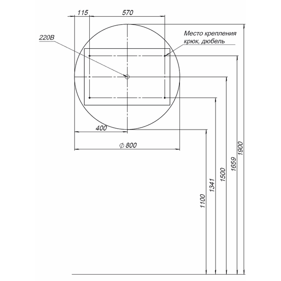 Зеркало-шкаф Aquanet Оптима 80 см 00344784 LED - фото 20