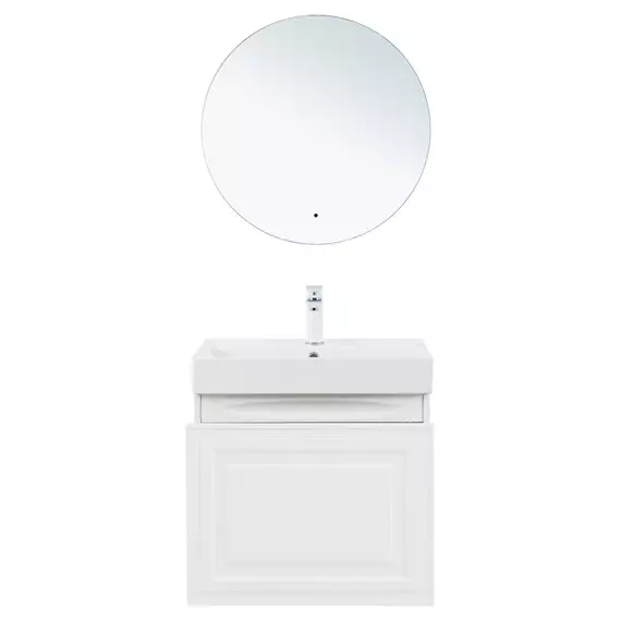 Тумба подвесная с раковиной Aquanet Агата 60 см 00345480, белый сатин - фото 7