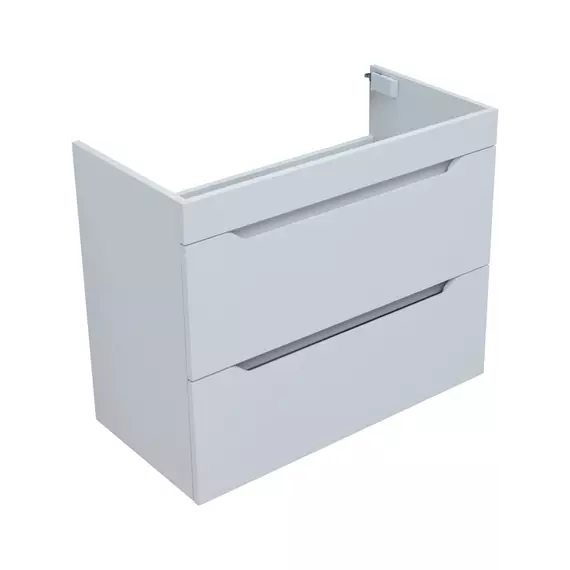 Тумба подвесная с раковиной Aquanet Практика 80 см 00347965, белый глянец - фото 9