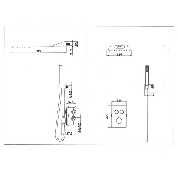Душевая система для душа с термостатом SantiLine SL-9014 - фото 3
