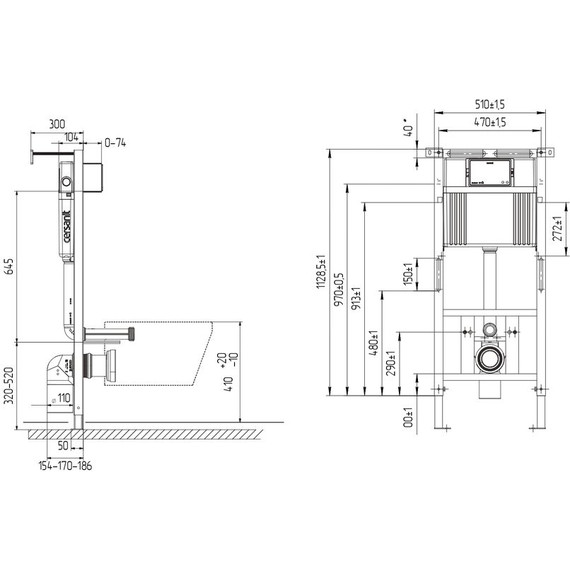 Инсталляция для подвесного унитаза Cersanit Aqua Prime M A68179 - фото 14