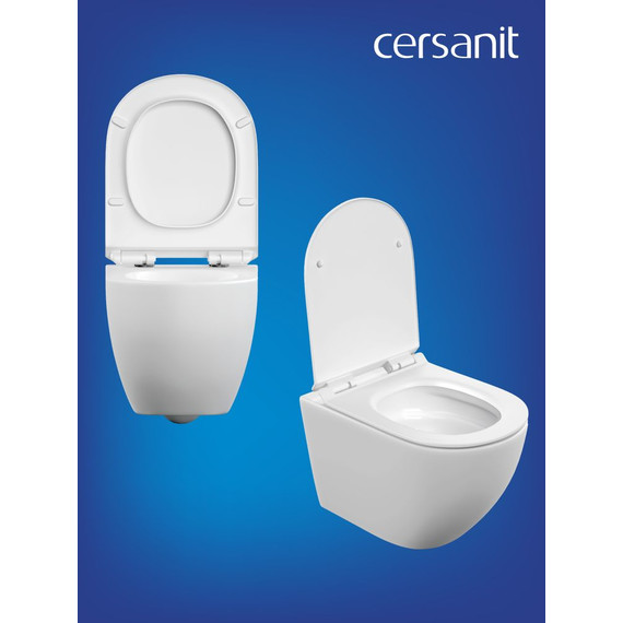 Унитаз подвесной безободковый Cersanit Brasko Vortex DPL EO Slim A68915 с тонкой крышкой микролифт (система смыва Торнадо) - фото 20