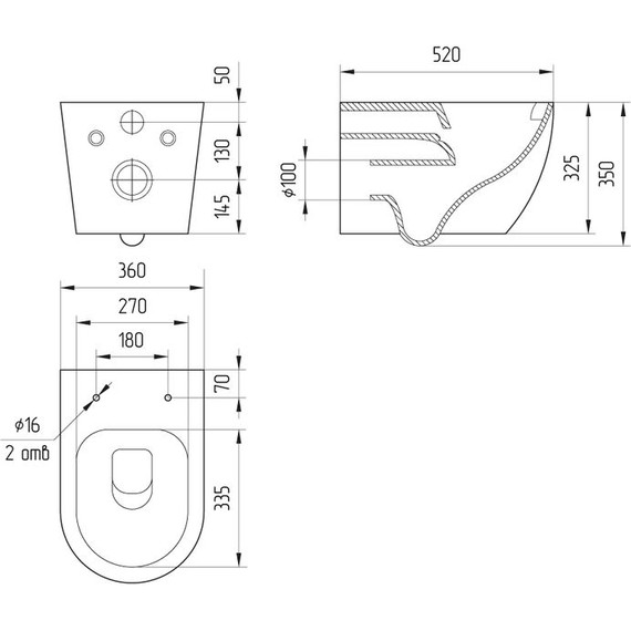 Унитаз подвесной безободковый Cersanit Brasko Vortex DPL EO Slim A68915 с тонкой крышкой микролифт (система смыва Торнадо) - фото 22