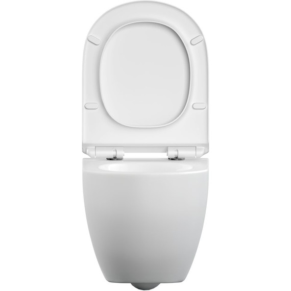 Унитаз подвесной безободковый Cersanit Brasko Vortex DPL EO Slim A68915 с тонкой крышкой микролифт (система смыва Торнадо) - фото 7