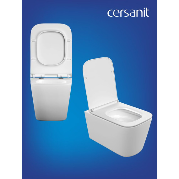 Унитаз подвесной безободковый Cersanit Crea Vortex DPL EO Slim A68916 с тонкой крышкой микролифт (система смыва Торнадо) - фото 18