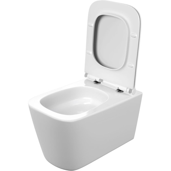 Унитаз подвесной безободковый Cersanit Crea Vortex DPL EO Slim A68916 с тонкой крышкой микролифт (система смыва Торнадо) - фото 6