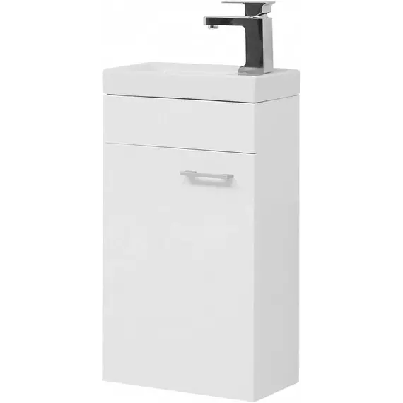 Тумба подвесная с раковиной Aquanet Нота 40 см L (Moduo) 00246954, белый - фото 