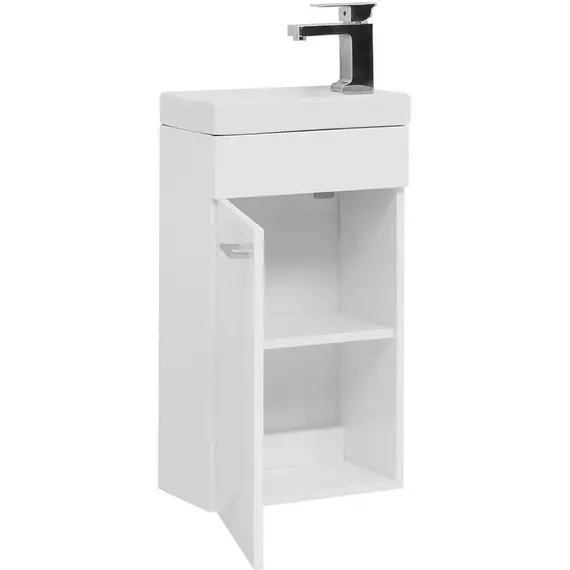 Тумба подвесная с раковиной Aquanet Нота 40 см L (Moduo) 00246954, белый - фото 4