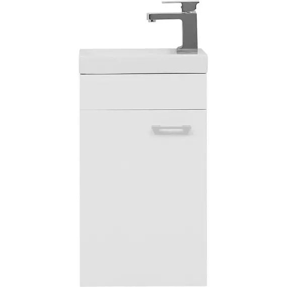 Тумба подвесная с раковиной Aquanet Нота 40 см L (Moduo) 00246954, белый - фото 3