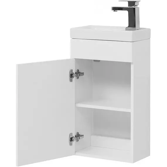 Тумба подвесная с раковиной Aquanet Нота 40 см L (Moduo) 00246954, белый - фото 6