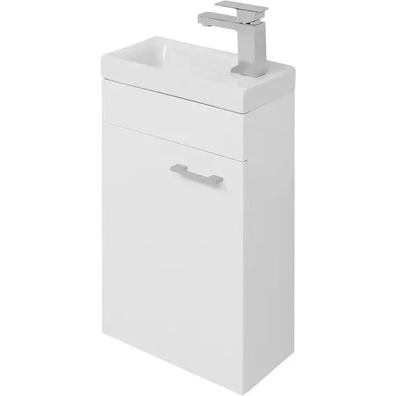 Тумба подвесная с раковиной Aquanet Нота 40 см L (Moduo) 00246954, белый - фото 7