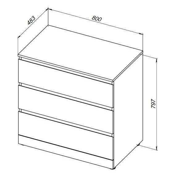Комод напольный Aquanet Сканди 80 см 00302544, дуб крафт - фото 9