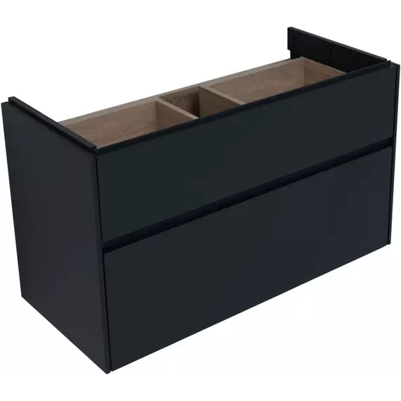 Тумба подвесная с раковиной Aquanet Бруклин 100 см 00310139, антрацит матовый - фото 10