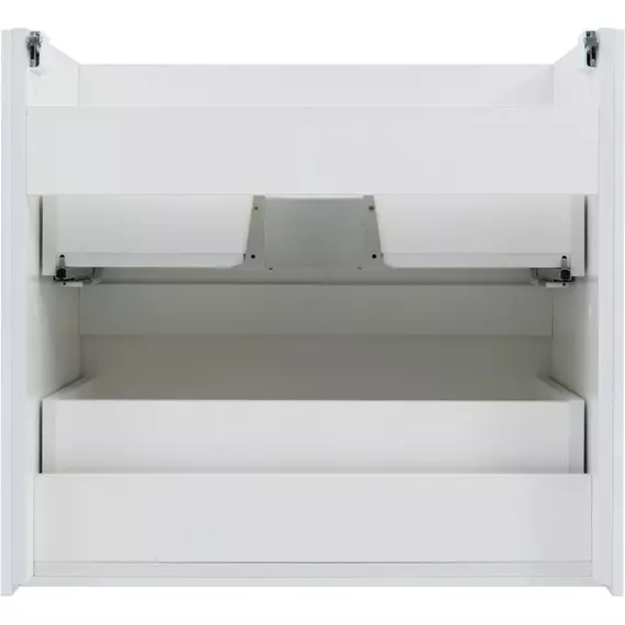 Тумба подвесная с раковиной Aquanet Милан 70 см 00336368 (раковина Aquanet Flat 70 см) белый глянец - фото 5