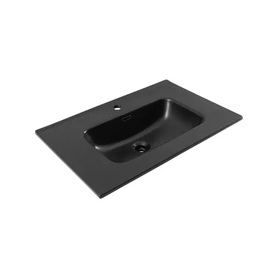 Тумба подвесная с раковиной Aquanet Милан 70 см 00336368 (раковина Aquanet Flat 70 см) белый глянец - фото 8