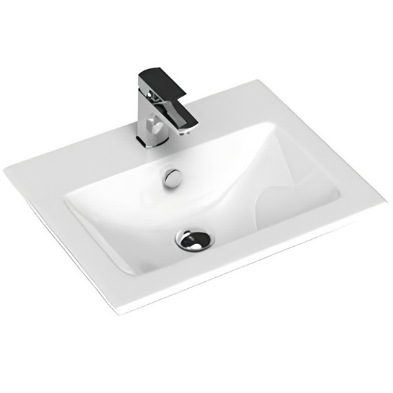 Тумба подвесная с раковиной Aquanet Практика 50 см 00330451, белый матовый - фото 2