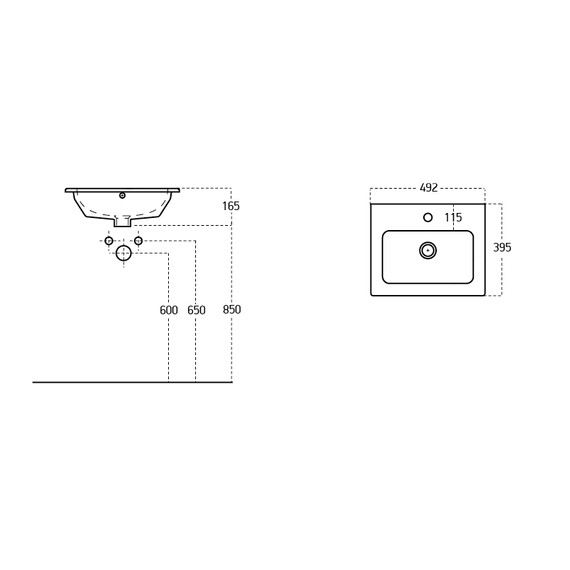 Тумба подвесная с раковиной Aquanet Практика 50 см 00330451, белый матовый - фото 13