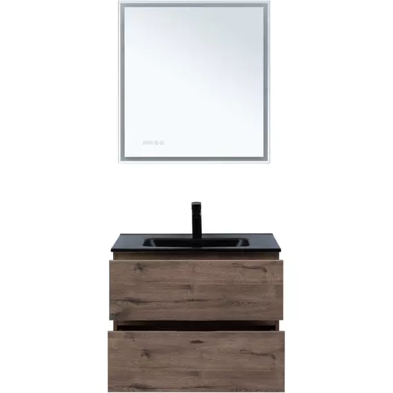 Тумба подвесная с раковиной Aquanet Алвита New 70 см 00334185 (раковина Aquanet Flat 70) дуб веллингтон табак - фото 6