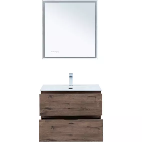 Тумба подвесная с раковиной Aquanet Алвита New 70 см 00334185, дуб веллингтон табак - фото 5