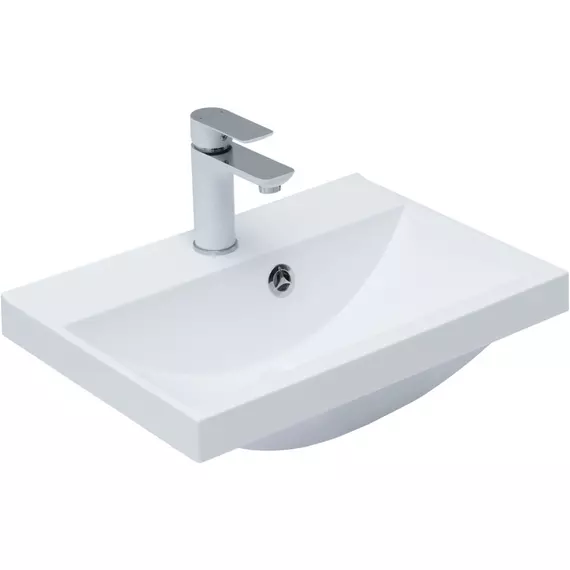 Тумба подвесная с раковиной Aquanet Нота New 50 см 00334196, дуб светлый - фото 2