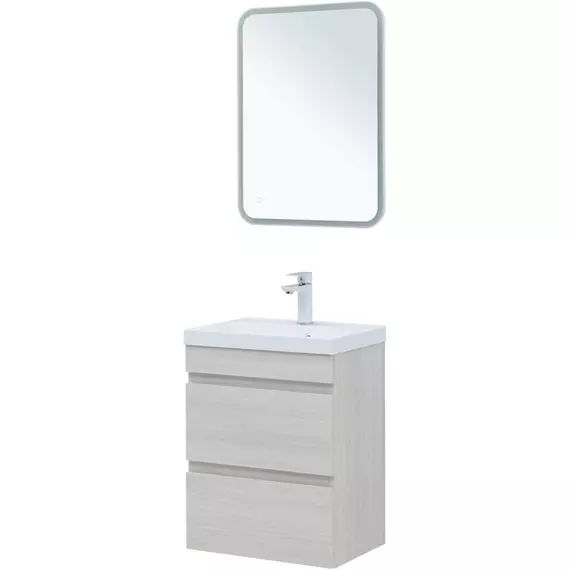 Тумба подвесная с раковиной Aquanet Нота New 50 см 00334202, дуб холден - фото 9