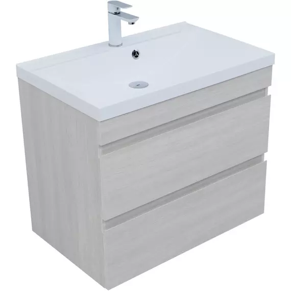 Тумба подвесная с раковиной Aquanet Нота New 75 см 00334204, дуб холден - фото 3