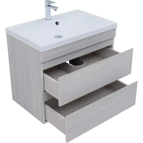 Тумба подвесная с раковиной Aquanet Нота New 75 см 00334204, дуб холден - фото 5