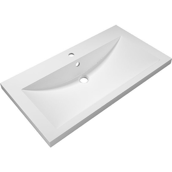 Тумба подвесная с раковиной Aquanet Нота New 90 см 00335419, белый глянец - фото 2