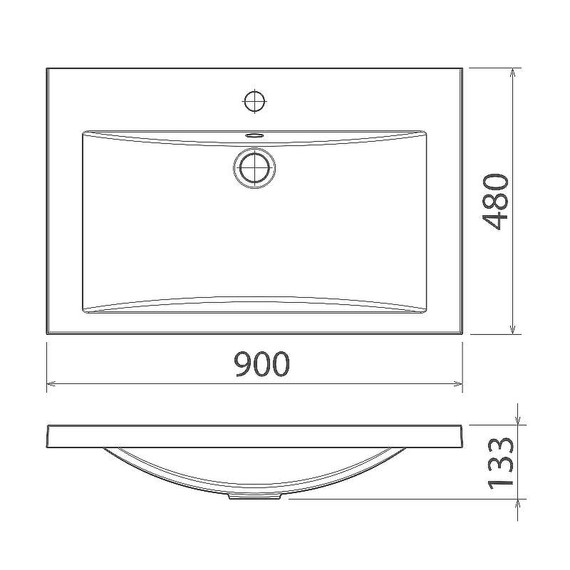 Тумба подвесная с раковиной Aquanet Нота New 90 см 00335419, белый глянец - фото 14