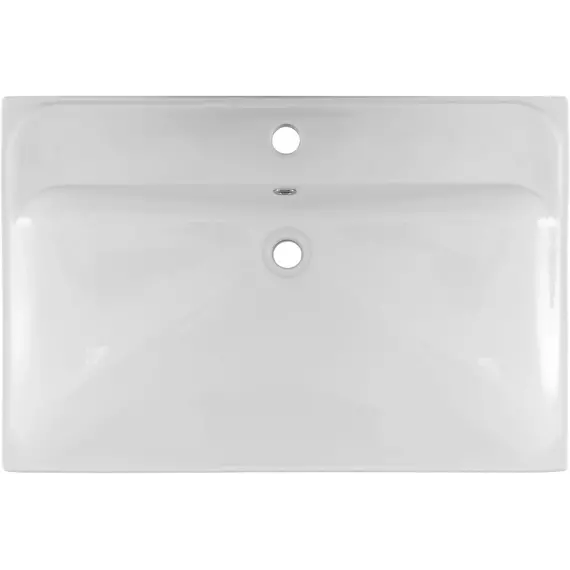 Тумба подвесная с раковиной Aquanet Милан 70 см 00336368 (раковина Aquanet Flash 70 см) белый глянец - фото 12